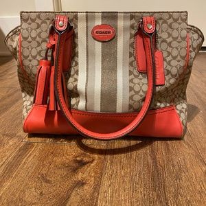 Coach Fabric & Leather Medium Satchel